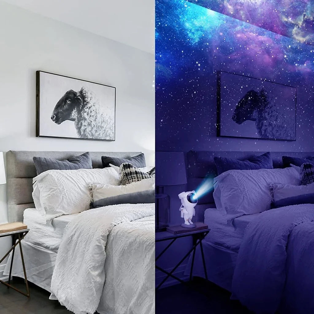 🌌 Luminária Projetora Astronauta™ – Traga o Universo para Dentro de Casa!