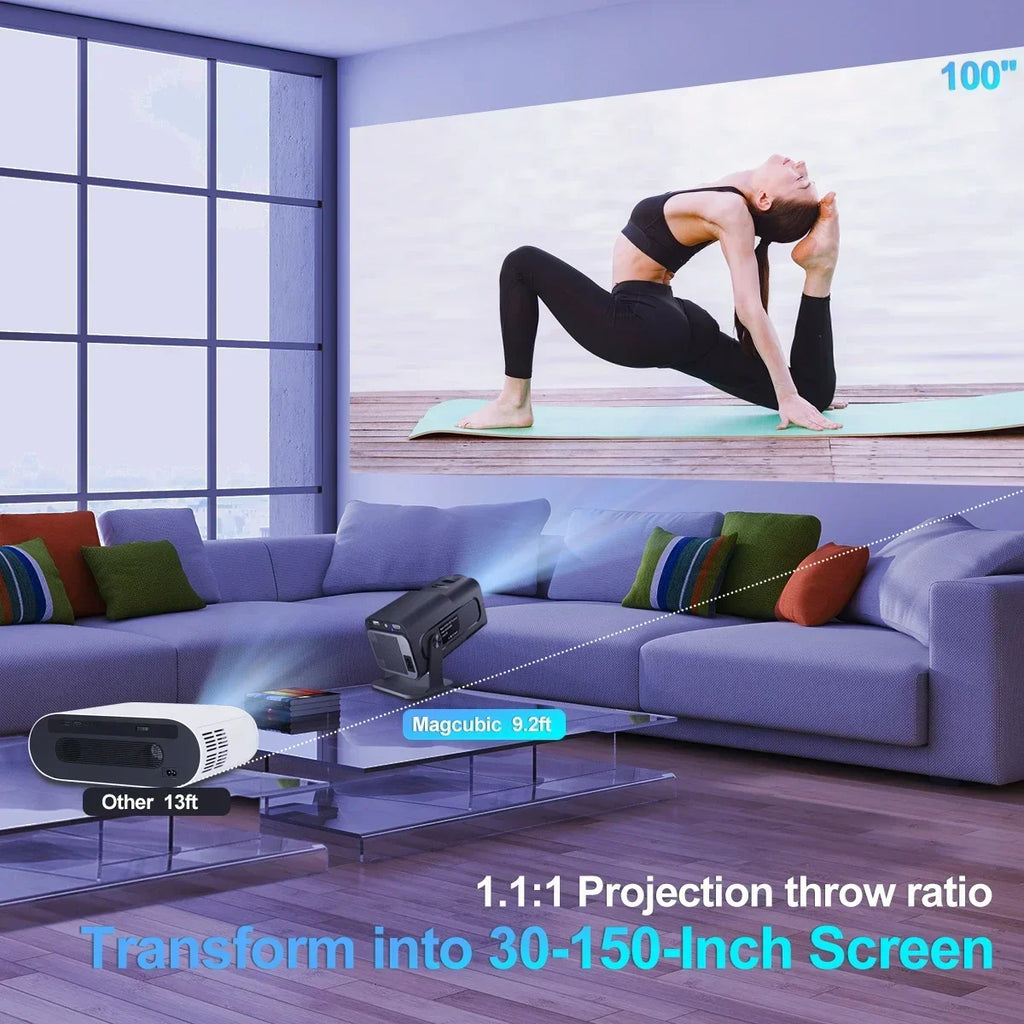 🎥 Projetor Portátil HY320™ – Tecnologia, Potência e Imersão em Qualquer Lugar!