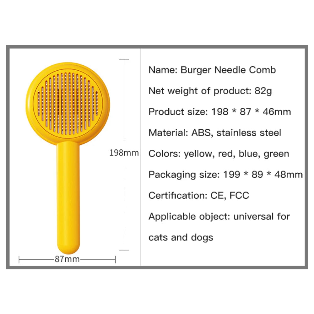 🐾 Pente de Massagem e Desembaraço para Pets – Cuide do Pelo com Conforto e Eficiência