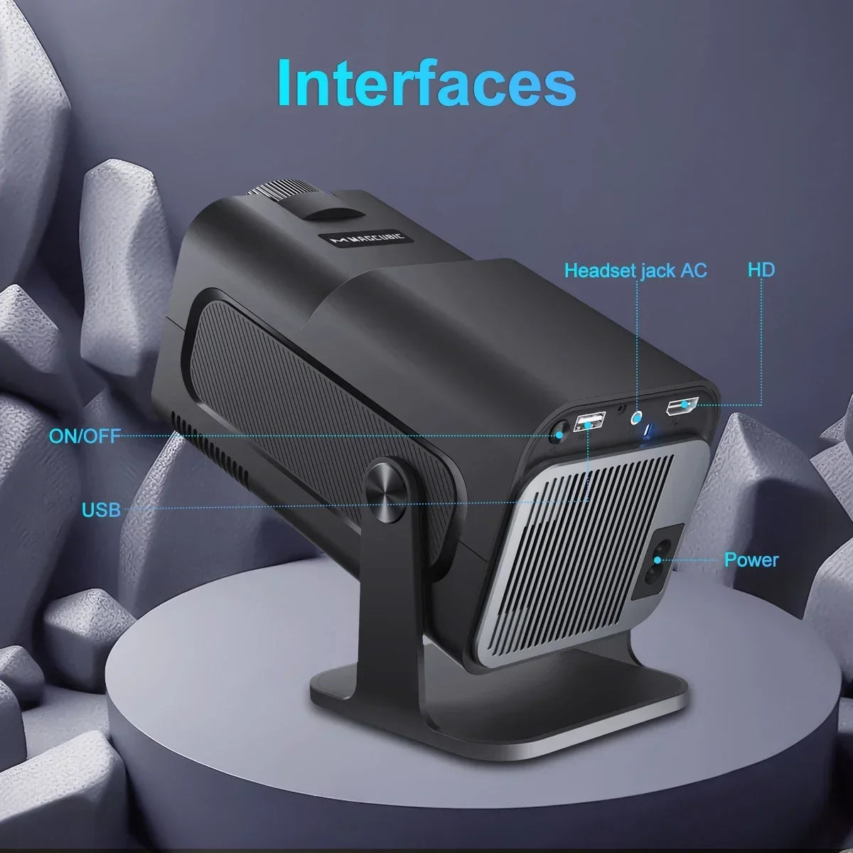 🎥 Projetor Portátil HY320™ – Tecnologia, Potência e Imersão em Qualquer Lugar!