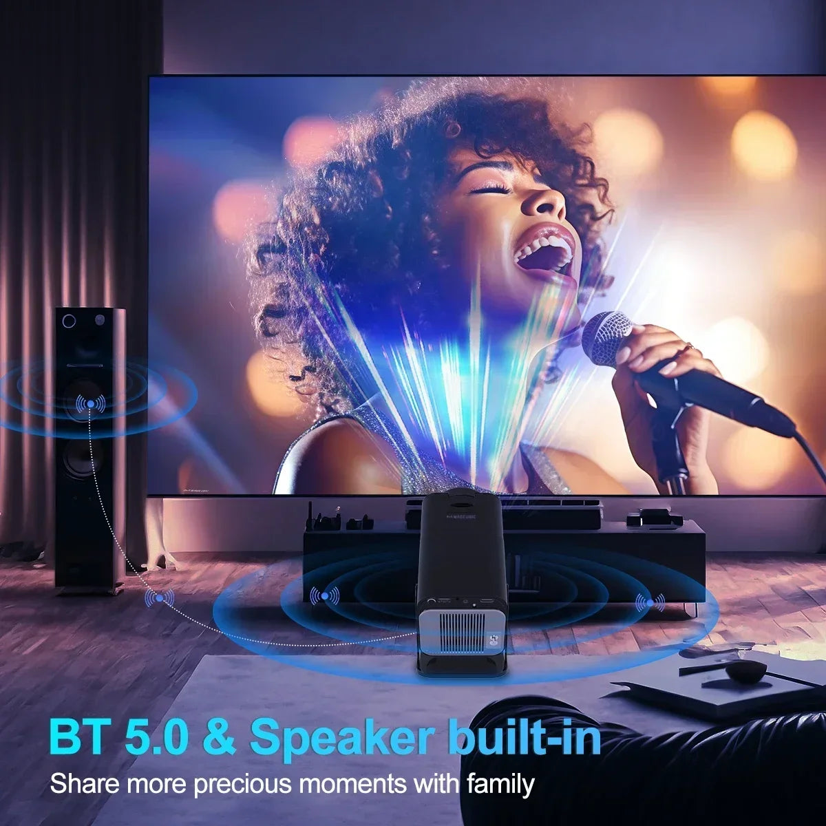 🎥 Projetor Portátil HY320™ – Tecnologia, Potência e Imersão em Qualquer Lugar!