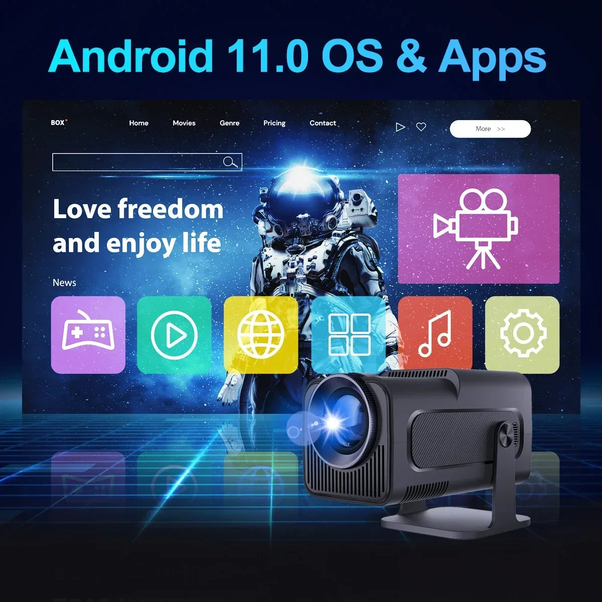 🎥 Projetor Portátil HY320™ – Tecnologia, Potência e Imersão em Qualquer Lugar!