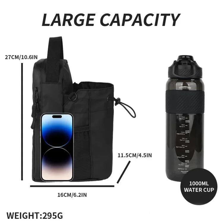 💧 Bolsa Transversal Magnética para Garrafa – Estilo, Liberdade e Praticidade em Movimento